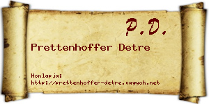 Prettenhoffer Detre névjegykártya